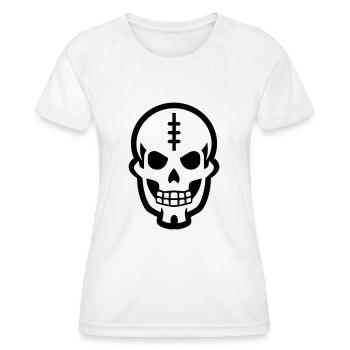 Skull - Women's Functional T-Shirt - white - Front - AI Model Female 172 dark (172cm)