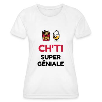 Ch'ti / Nord / Chti / Ch'ti mi / Nordiste - Frauen Funktions-T-Shirt - Weiß - Vorne - AI Model Female 172 dark (172cm)