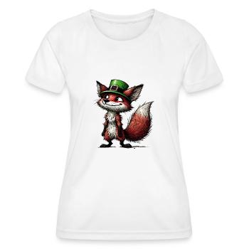 Fox Leprechaun St Patrick Irish Animal - Women's Functional T-Shirt - white - Front - AI Model Female 172 dark (172cm)
