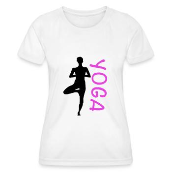 Yoga Exercises - Women's Functional T-Shirt - white - Front - AI Model Female 172 dark (172cm)
