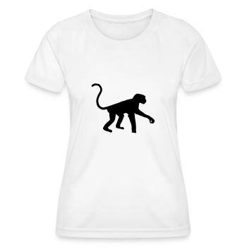 Affe - Frauen Funktions-T-Shirt - Weiß - Vorne - AI Model Female 172 dark (172cm)