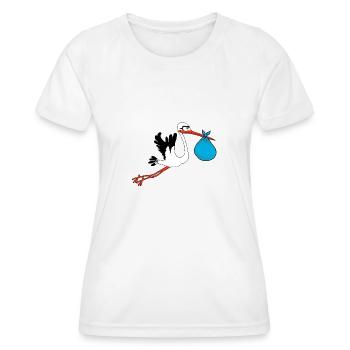 Storch - Frauen Funktions-T-Shirt - Weiß - Vorne - AI Model Female 172 dark (172cm)