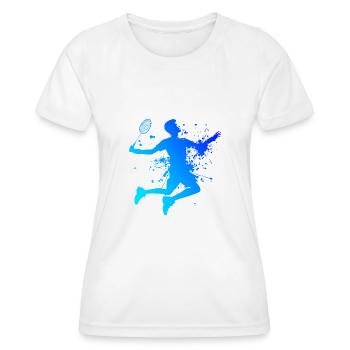 Badminton Player Squash Badminton Men Women - Women's Functional T-Shirt - white - Front - AI Model Female 172 dark (172cm)