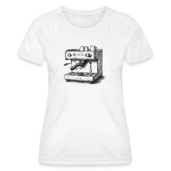 Coffee machine - Women's Functional T-Shirt - white - Front - AI Model Female 172 dark (172cm)