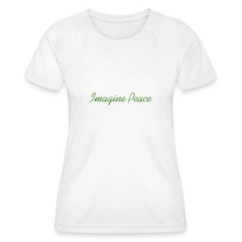 Imagine Peace - Women's Functional T-Shirt - white - Front - AI Model Female 172 dark (172cm)