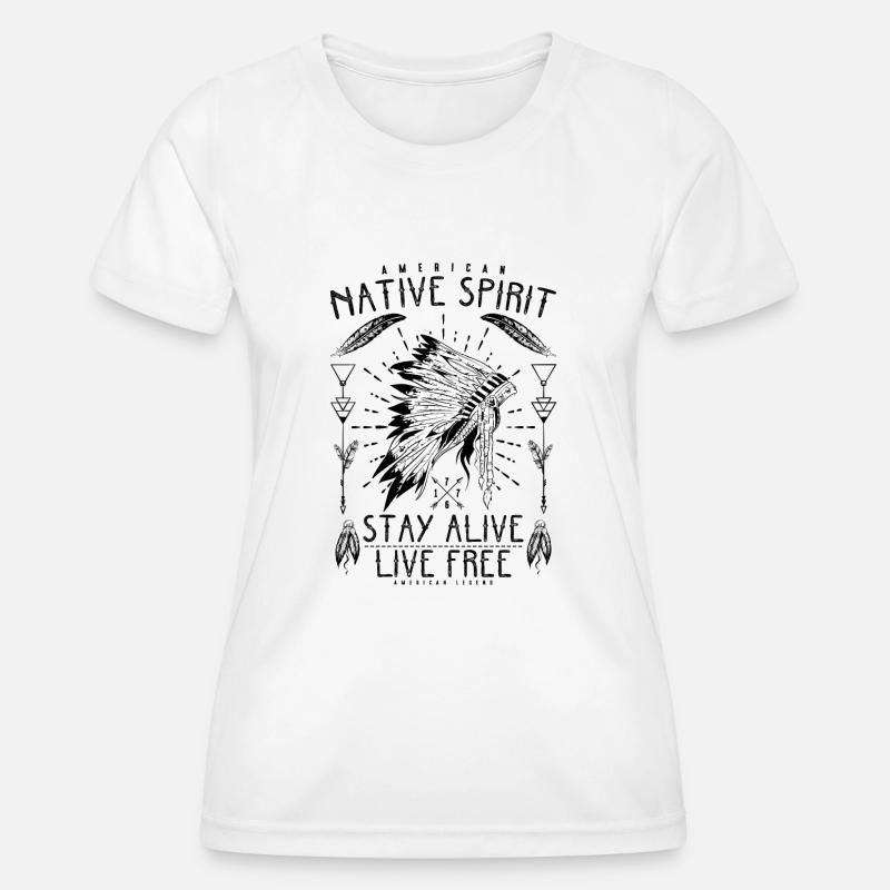Native American Indians - Women's Functional T-Shirt - white