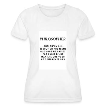 philosopher - T-shirt sport Femme - blanc - Devant - AI Model Female 172 dark (172cm)