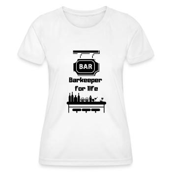 Bartender for Life - for service workers - Women's Functional T-Shirt - white - Front - AI Model Female 172 dark (172cm)