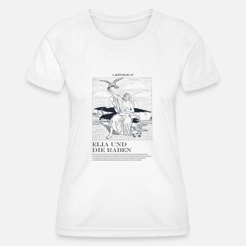 Elijah and the Ravens - Women's Functional T-Shirt - white
