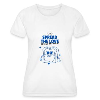 Étalez le pain grillé - T-shirt sport Femme - blanc - Devant - AI Model Female 172 dark (172cm)