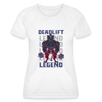Deadlift Legend Powerlifting Gym Entraînement - T-shirt sport Femme - blanc - Devant - AI Model Female 172 dark (172cm)