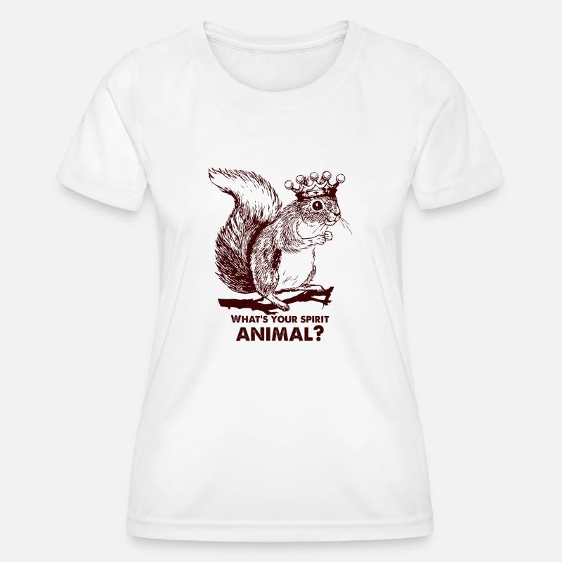Squirrel wears a crown - Women's Functional T-Shirt - white
