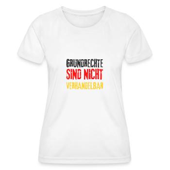 Politik Grundrechte Freiheit wählen Zensur demo - Frauen Funktions-T-Shirt - Weiß - Vorne - AI Model Female 172 dark (172cm)