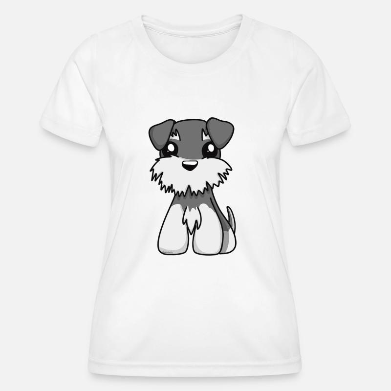 Schnauzer 1 - Women's Functional T-Shirt - white