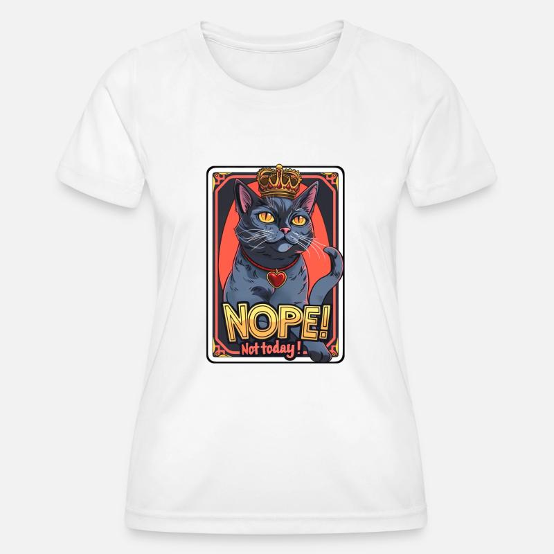 Cat doesn't feel like it - Women's Functional T-Shirt - white