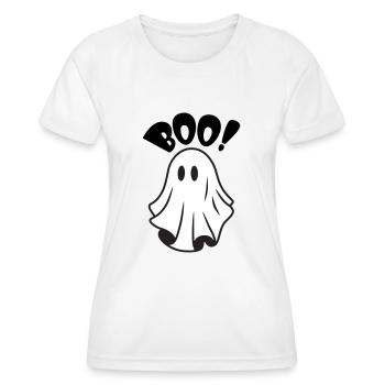 Adorable Ghost Halloween | BOO for Horror Night - Women's Functional T-Shirt - white - Front - AI Model Female 172 dark (172cm)
