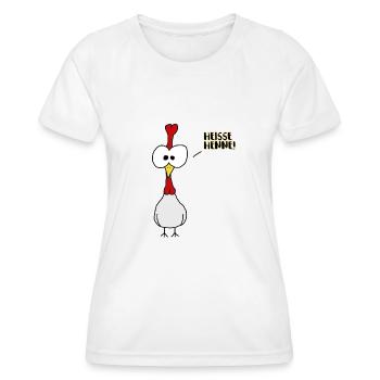 Heisse Henne - Frauen Funktions-T-Shirt - Weiß - Vorne - AI Model Female 172 dark (172cm)