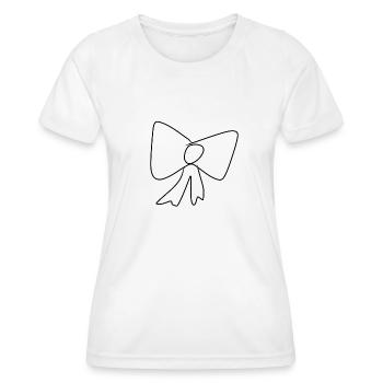 Motif d’icône de boucle - T-shirt sport Femme - blanc - Devant - AI Model Female 172 dark (172cm)