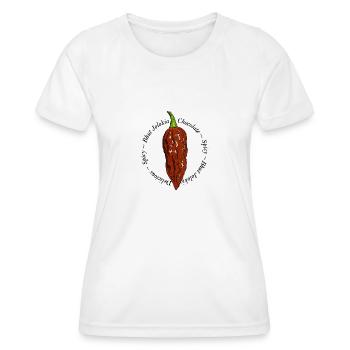 Bhut Jolokia Chocolate Chili Chilli Ghost Pepper - Women's Functional T-Shirt - white - Front - AI Model Female 172 dark (172cm)
