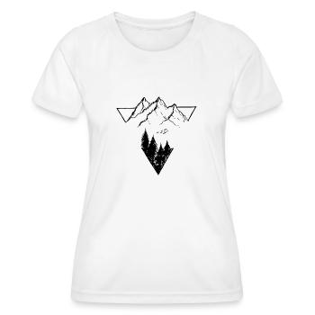 Triangle Mountain Forrest - Women's Functional T-Shirt - white - Front - AI Model Female 172 dark (172cm)