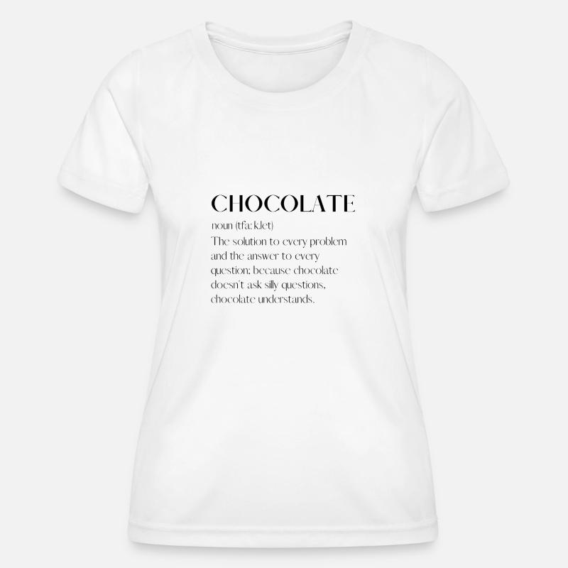 Chocolate - Women's Functional T-Shirt - white