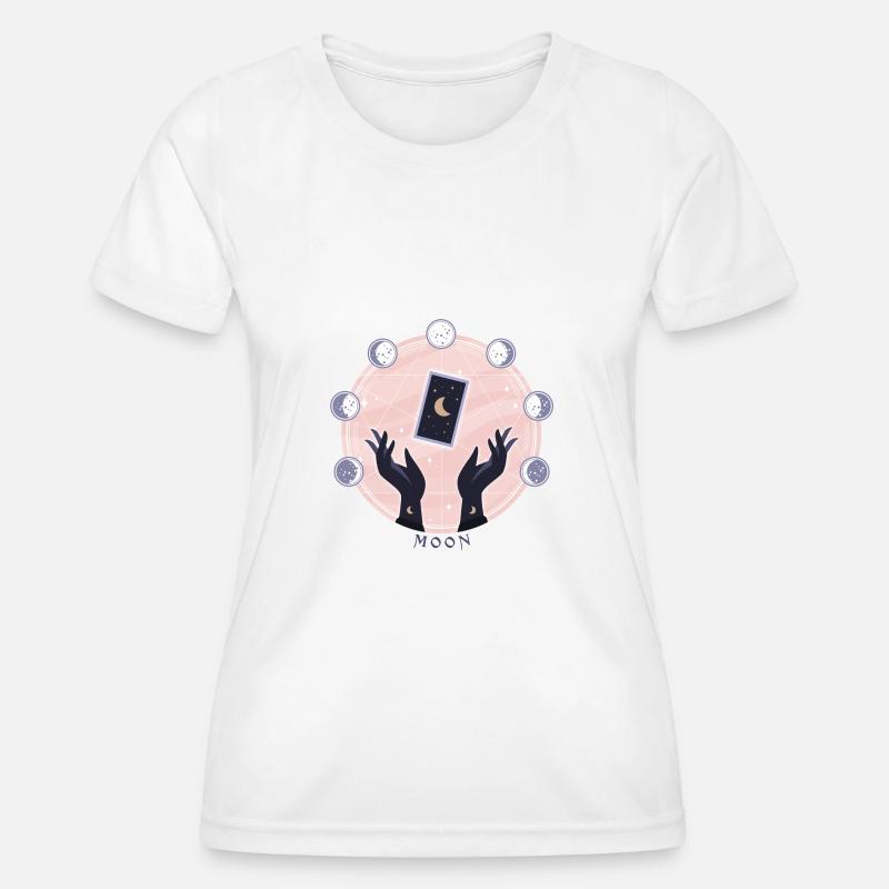 Lunar Magic Tarot Card - Women's Functional T-Shirt - white