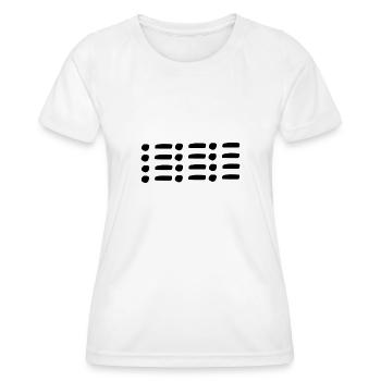 Linie punkte punkt formen form muster - Frauen Funktions-T-Shirt - Weiß - Vorne - AI Model Female 172 dark (172cm)