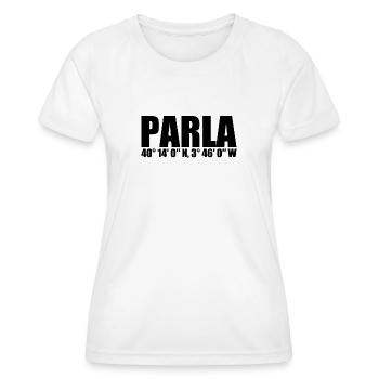 Coordonnées parla - T-shirt sport Femme - blanc - Devant - AI Model Female 172 dark (172cm)