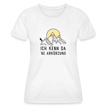 Ich Kenn Da Ne Abkürzung - Wandern Berge Retro - Frauen Funktions-T-Shirt - Weiß - Vorne - AI Model Female 172 dark (172cm)