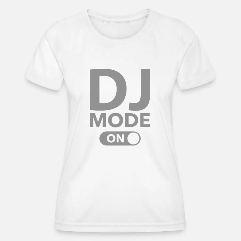 DJ Mode On - Women's Functional T-Shirt - white