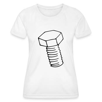 Schraube - Frauen Funktions-T-Shirt - Weiß - Vorne - AI Model Female 172 dark (172cm)