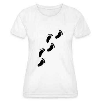 Empreintes - T-shirt sport Femme - blanc - Devant - AI Model Female 172 dark (172cm)