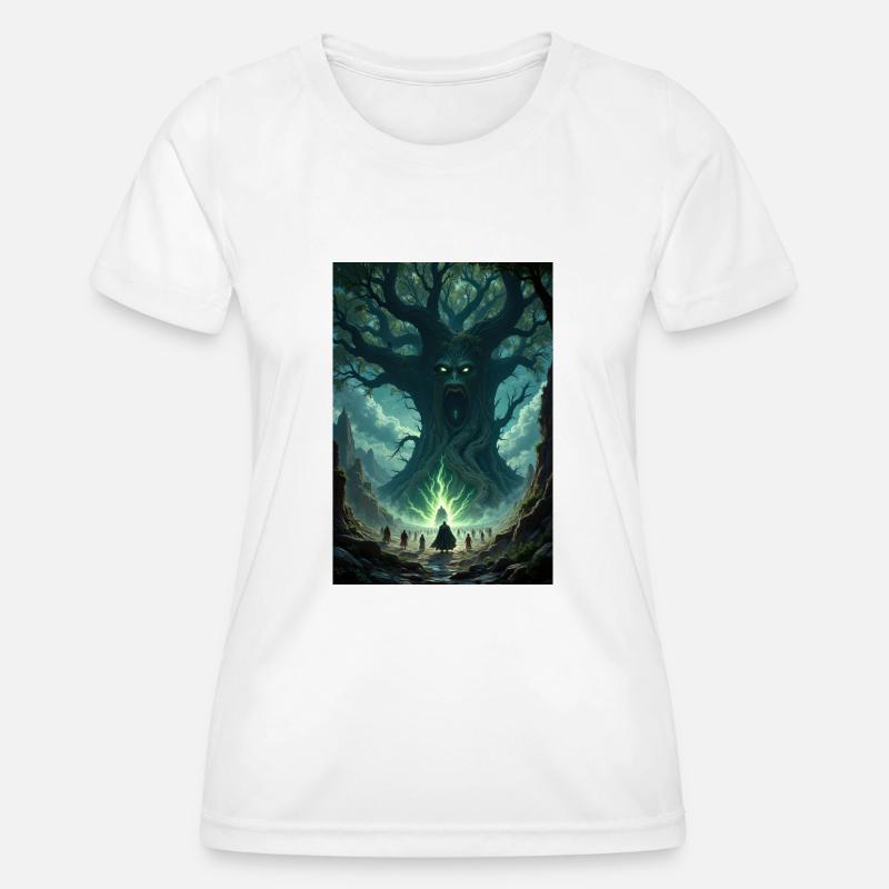 Fantasy tree image. - Women's Functional T-Shirt - white
