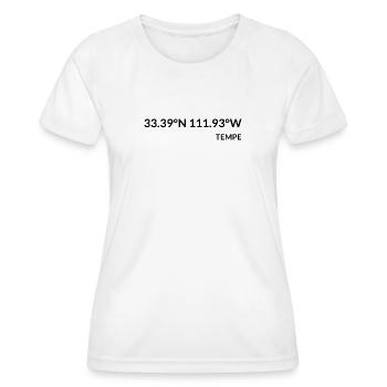 Coordonnées de Tempe, Arizona, États-Unis - T-shirt sport Femme - blanc - Devant - AI Model Female 172 dark (172cm)