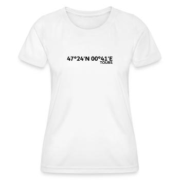 Tours Coordinates - Women's Functional T-Shirt - white - Front - AI Model Female 172 dark (172cm)