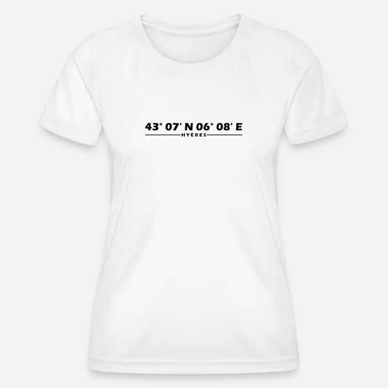 Hyères coordinates - Women's Functional T-Shirt - white