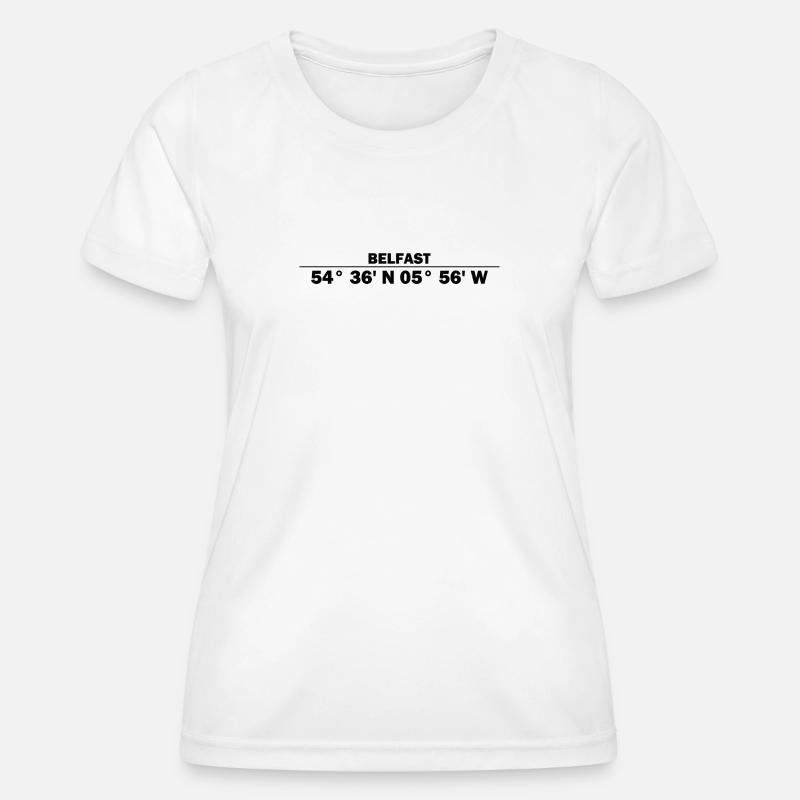 Belfast coordinates - Women's Functional T-Shirt - white