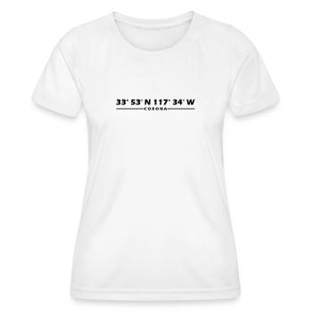 Coordonnées Corona - T-shirt sport Femme - blanc - Devant - AI Model Female 172 dark (172cm)