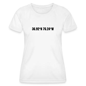 Norfolk Virginia USA Koordinaten - Frauen Funktions-T-Shirt - Weiß - Vorne - AI Model Female 172 dark (172cm)