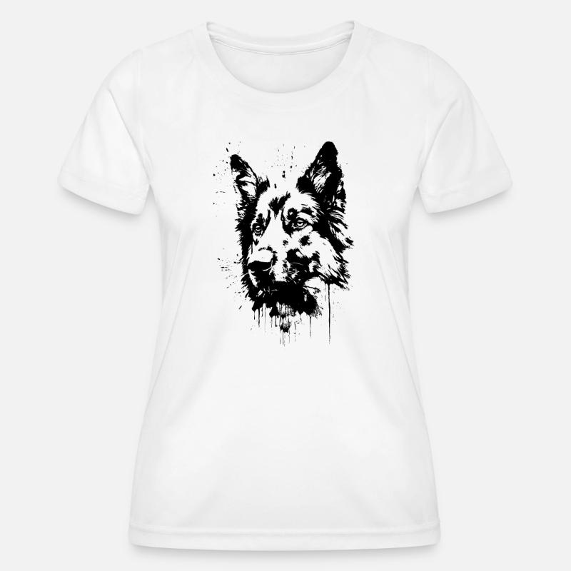 German shepherd - Women's Functional T-Shirt - white
