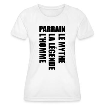 Meilleur Parrain - Super Parrain - T-shirt sport Femme - blanc - Devant - AI Model Female 172 dark (172cm)