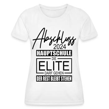 Abschluss 2024 Hauptschule - Frauen Funktions-T-Shirt - Weiß - Vorne - AI Model Female 172 dark (172cm)