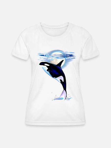 MOONSHINE ORCA - Frauen Funktions-T-Shirt - Weiß