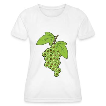 Weintrauben Trauben Rebe Weinrebe Traube Obst - Frauen Funktions-T-Shirt - Weiß - Vorne - AI Model Female 172 dark (172cm)