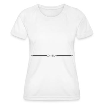 Linea equipaggio - Maglietta sportiva per donna - bianco - Fronte - AI Model Female 172 dark (172cm)