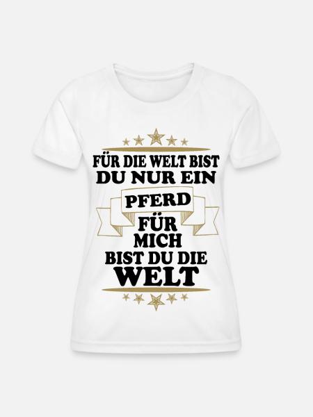 Pferd - Frauen Funktions-T-Shirt - Weiß