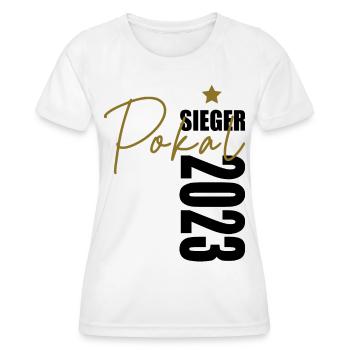 Pokalsieger 2023 - Frauen Funktions-T-Shirt - Weiß - Vorne - AI Model Female 172 dark (172cm)