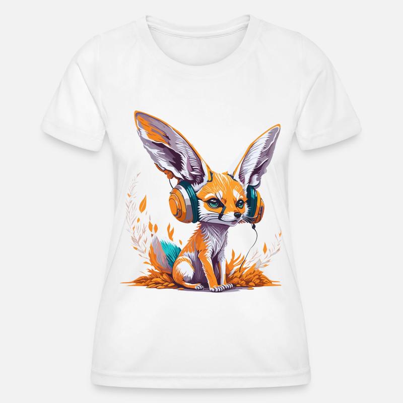 Music: desert fox - Women's Functional T-Shirt - white