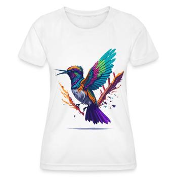 colibri - T-shirt sport Femme - blanc - Devant - AI Model Female 172 dark (172cm)