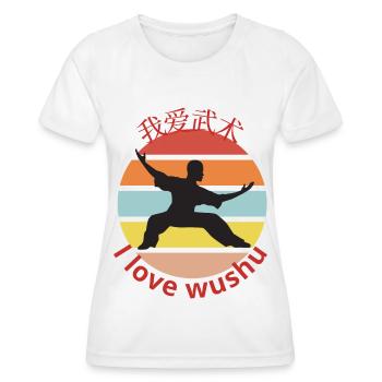 I love wushu - Women's Functional T-Shirt - white - Front - AI Model Female 172 dark (172cm)